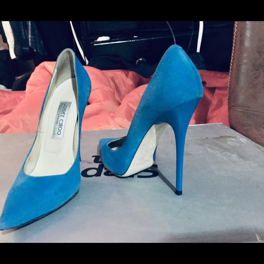Jimmy Choo Teal heels size 37 (7)
